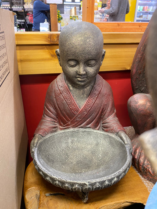 Monk with bowl statue