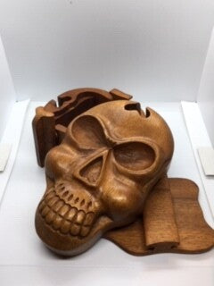 Wood Skull Puzzle Box